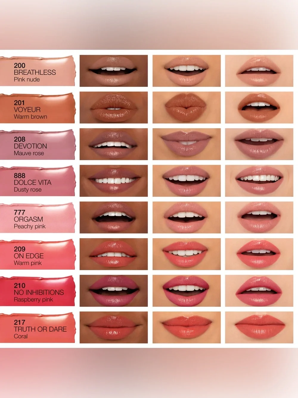 Dolce Vita NARS Afterglow Sensual Shine Lipstick Dusty Rose Brand New In Box
